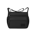 thumbnail image 2 of Bandolera de hombre, bolsa impermeable de nylon para el pecho con correa ajustable y puerto para auriculares para viajes, senderismo y deportes al aire libre, 2 of 6