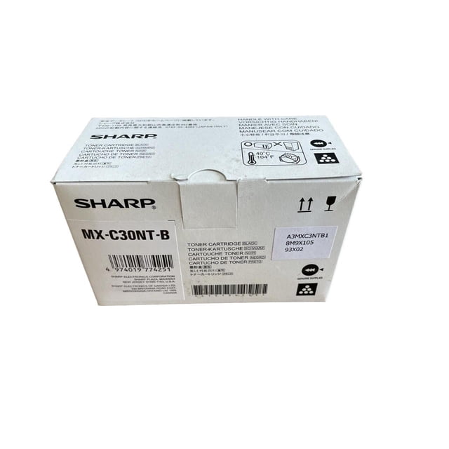 Cartucho de tóner Sharp Black 1 (MXC30NTB) para MX-C250/300W/301W