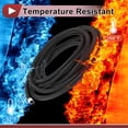 thumbnail image 3 of Unique Bargains 1 Pcs Fuel Line Hose Vacuum Hose Automotive Fuel Hose 12ft 0.22"ID 0.44"OD Black CPE Rubber,Nylon Braided AN-4, 3 of 7