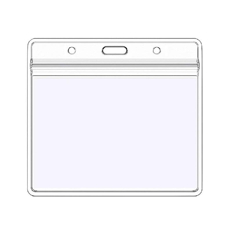100 Pcs Card Holder Clear Credit Card Badge Holder Waterproof Name Card Holder
