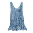 thumbnail image 2 of UPPADA Women's Vintage Tank Tops Floral Chiffon Lightweight Sleeveless Tshirts Loose Scalloped Hemline Crewneck Flowy Tanks, 2 of 7