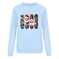 thumbnail image 4 of Christmas Long Sleeve T Shirt for Women Cute Santa Claus Elk Printed Tees Casual Crewneck Loose Fit Pullover Tops, 4 of 4