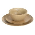 thumbnail image 5 of Gibson Elite Valencia Bloom 12 Piece Plates and Bowls Dinnerware Set - Taupe with Floral Decal Dishes - Microwave and Dishwasher Safe, 5 of 13
