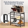 thumbnail image 4 of Boot Rack DIMJ de metal negro con 4 niveles de almacenamiento para 6 pares de botas, 4 of 8