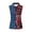 Distressed Flag Print, variant on HUIACONG Distressed Flag Print Half Zip Neck Collar Ladies Golf Shirt, Sleeveless Fashion Versatile Sleeveless Golf Shirts for Tennis Outdoor Sports Running