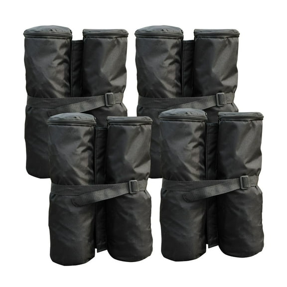 Canopy Weight Bags 33lbs, 4 Pack Tent Anchors for Gazebo, Pop Up Canopy Sandbags for Stability, Black Durable Outdoor Weights