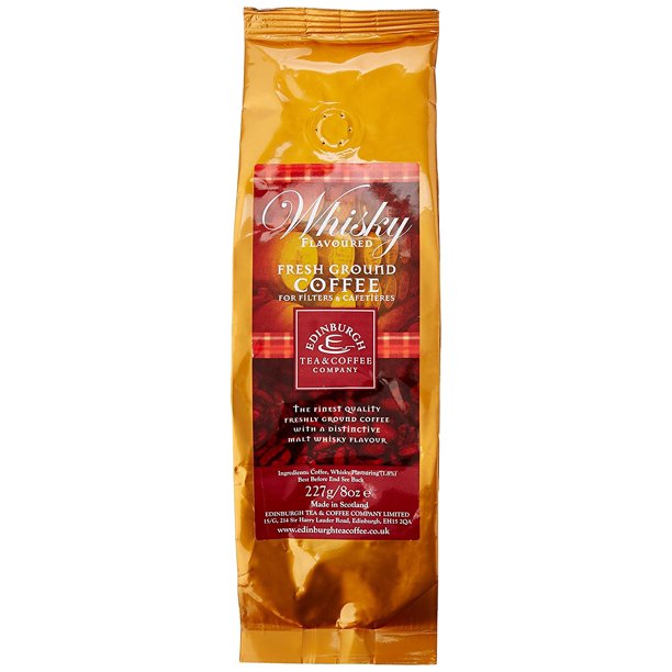 Edinburgh Tea Company Whiskey Flavored Coffee, 8 oz