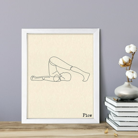 Plow, 11 x 14 White FRAMED Print Yoga Wall Art