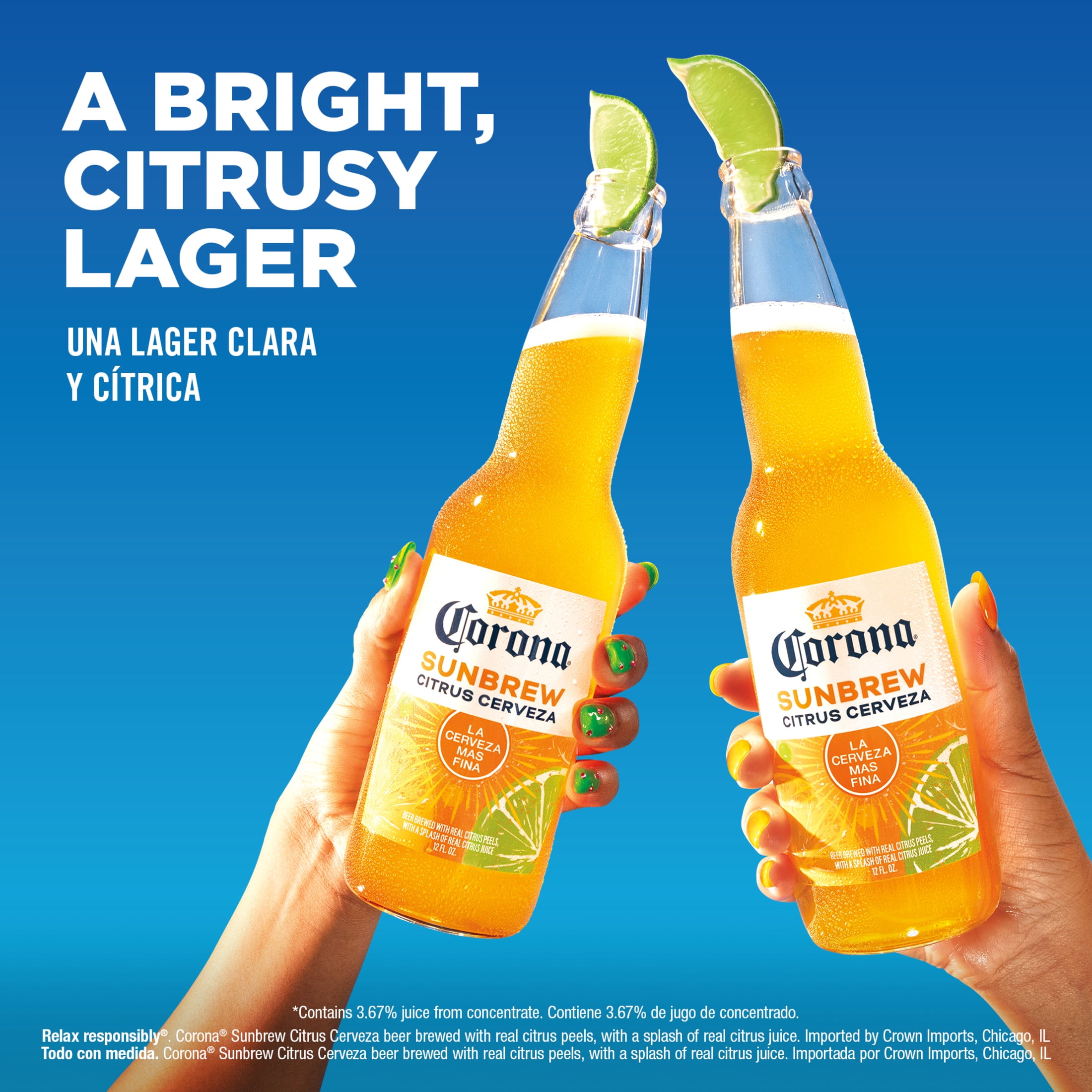 Corona Sunbrew Citrus Cerveza Mexican Import Beer, 6 pack 12 fl oz