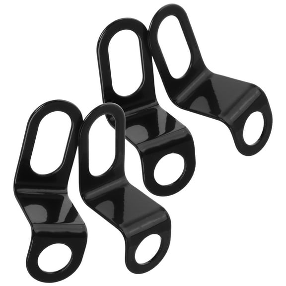 WASHWEPE 2Pairs Motorcycle Light Mounting Brackets Metal Black 5.50X2.50X2.00cm For Motorcyclists