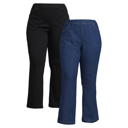 JMS Just My Size by Hanes Women's Plus Size 4 Pocket Bootcut Jeans, Single and 2-Pack