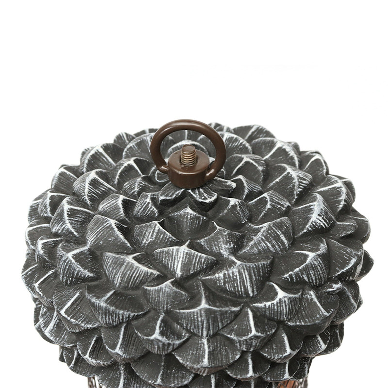 TTJ Bird Feeder Pole Hanging Bird Feeder Garden Courtyard Decorations Hummingbirds Acorns Iron Bird Feeders Resin Crafts Decorations
