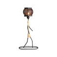 thumbnail image 1 of Girl Shape Candlestick Decorative Candlestick Exquisite Iron Candlestick Abstract Character Candlestick with Hemp Rope Detachable Frame for Bedroom Office Coffee Shop, 1 of 4