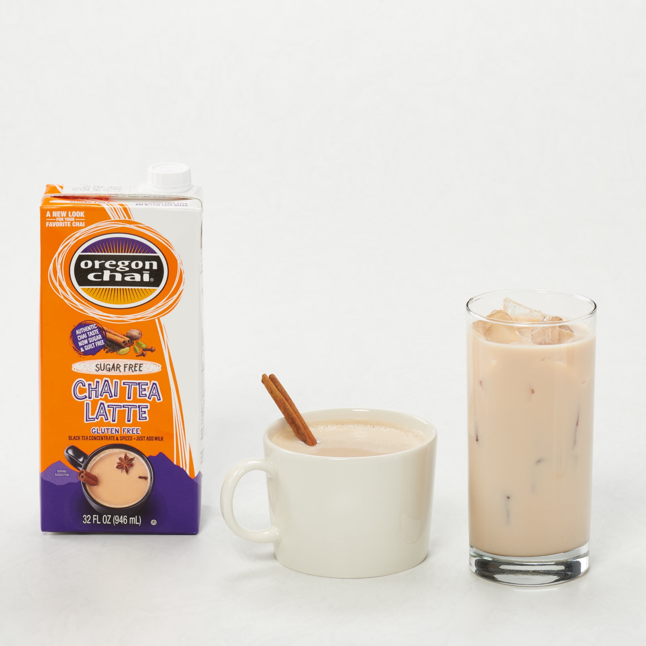 (4 pack) Oregon Chai Sugar Free Chai Concentrate, 32 Fluid Ounces (Pack of 1)
