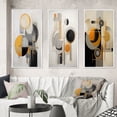 thumbnail image 1 of Designart "Retro Possibility Circular Energy II" Art Mural Géométrique Moderne Encadré Ensemble de 3 - Cadre Géométrique Abstrait Jaune pour Décoration Intérieure, 1 of 6