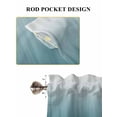 thumbnail image 6 of Blue Ombre Bathroom Window Curtain, Contemporary Gradient Abstract Art Light Filtering Coffee Kitchen Curtains, Bedroom Living Room Curtains 2 Panel 84"x54", 6 of 6