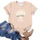 thumbnail image 5 of Camiseta de Manga Corta de Verano para Mujeres con Estampado Floral de Moda con Cuello Redondo Y Mangas Cortas, Camisetas de Manga Corta de Mujer, 5 of 9