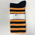 thumbnail image 7 of COUVER Womens 0.5 Inch Thin Stripe Cotton Knee High Socks Black Light Orange 2 Pairs (Womens), 7 of 7