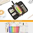 thumbnail image 5 of FORMRS Pencil Case with 3 Compartments School Large Capacity Zipper Pen Pouch Stationery Organizer, Various Mushrooms Pattern, 5 of 8