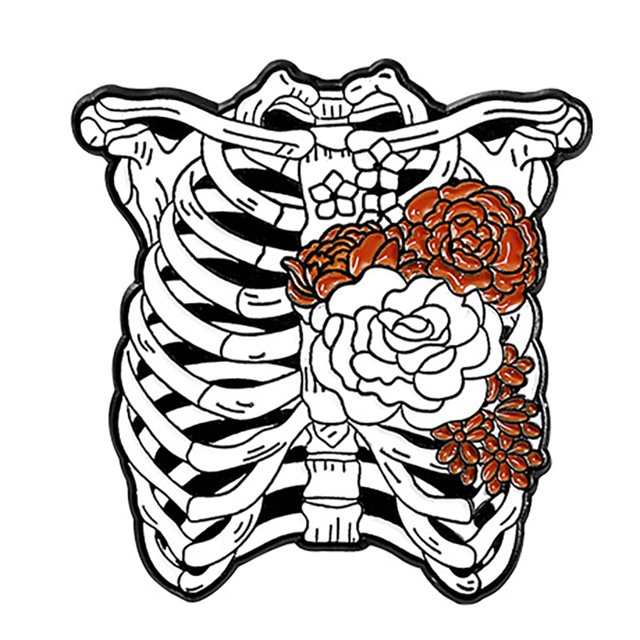 Broche De Metal Con Corazón De Dibujos Animados , Diseño De Cráneo , Género , Insignia , Joyería , Regalo Para Estudiantes De Medicina