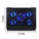 (USED) ENHANCE Gaming Laptop Cooling Pad Stand with LED Cooler Fans , Adjustable Height , & Dual USB Port for 17 inch Laptops - 5 Ultra Quiet High Performance Fans 2630 RPM & Built-In Bumpers - image 6 of 8