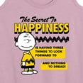 thumbnail image 3 of Peanuts - Secret To Happiness - Women's Racerback Tank Top, 3 of 6