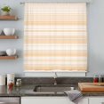 thumbnail image 5 of Orange Stripe Sheer Curtains 54 Inches Long, Abstract Art Modern Vertical Striped Light Filering Curtains, Breathable Simi Curtain Privacy Drapes for Kitchen Bathroom Small Window Treatment, 5 of 9