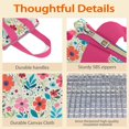 thumbnail image 4 of Pioneer Flower Floral Print Pattern Insulated Lunch Bag for Women & Adults,Large Portable Soft Cooler Lunch Bag,Thermal Food Storage Tote with Pearl Cotton,8.66L,8.75x5.75x9.5 Inch, 4 of 6