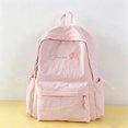 thumbnail image 5 of Floral Embroidery Backpack 17 In Large Capacity Nylon Lightweight Daypack, Multi-Pocket Casual Rucksack for Campus,, 5 of 7
