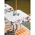 thumbnail image 2 of Outdoor Tablecloth with Umbrella Hole for Patio/Picnic/Party/Camping, 4th of July Waterproof Table Cloth Square Cover Washable, Independence Day Star American (60"x 60"), 2 of 9