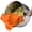 Orange, variant on 1pc Adjustable Silicone Clip-On Strainer for Pots, Pans, and Bowls - Handheld Drainer for Noodles, Pasta