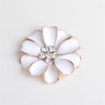 thumbnail image 3 of 10 Pieces Rhinestone Button Wedding Flat Back Embellishment Scrapbooking White, 3 of 7