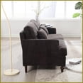 thumbnail image 3 of Mid Century Modern Chenille 2-Seat Loveseat Sofa with Solid Wood Frame - Ideal for Living Room & Bedroom, 3 of 21