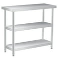 thumbnail image 2 of GloryStar 3-Tier Heavy Duty Stainless Steel Shelf, 400LBS Capacity Kitchen Storage Unit with Adjustable Leveling Feet, Easy Assembly Rack for Home, Pantry and Garage Organization, 2 of 7