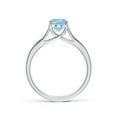 thumbnail image 2 of Angara Natural 1 Ct. Aquamarine Solitaire Ring in Sterling Silver for Women (Ring Size: 10), 2 of 9