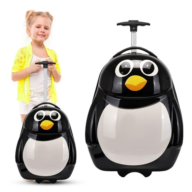 Grande Vente! Aedtie Rangement de Textiles pour la Maison, Étui de Rangement, Valise à Roulettes pour Enfants de 16 Pouces, Valise pour Bébé avec Animations de Dessins Animés, Grande Capacité, Étui de Cabine à Poteau Unique, Boîte de Rangement