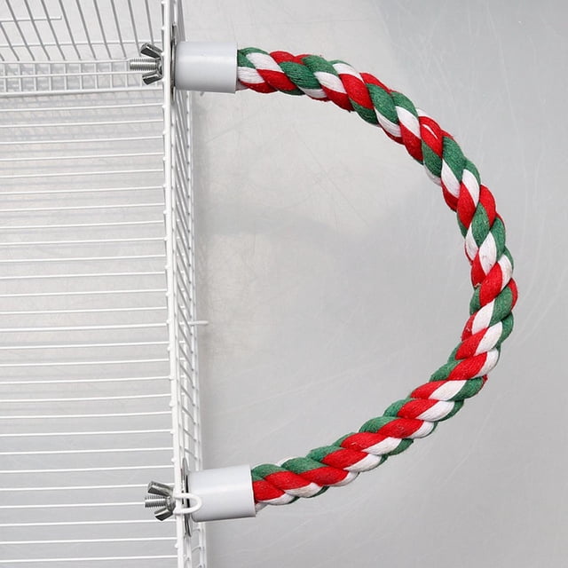 Bird Rope Perch Parrot Climbing Rope Spiral Rope Toy Supplies 30cm