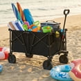 thumbnail image 4 of Gymax Chariot Pliable de 38 Pieds' avec Roues Tout-Terrain, 2 Porte-Gobelets, Poignée Ajustable, 4 of 10