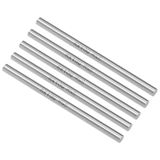 Unique Bargains HSS Lathe Round Rod Solid Shaft Bar 6mm Dia 100mm Length 5Pcs