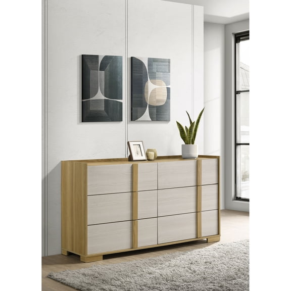 Miekor Furniture Lincoln Natural 6-drawer Dresser No3347
