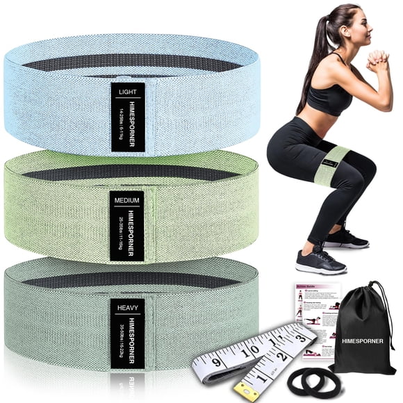 Bandas de resistencia HIMESPORNER de tela ancha de 3 niveles para entrenamiento