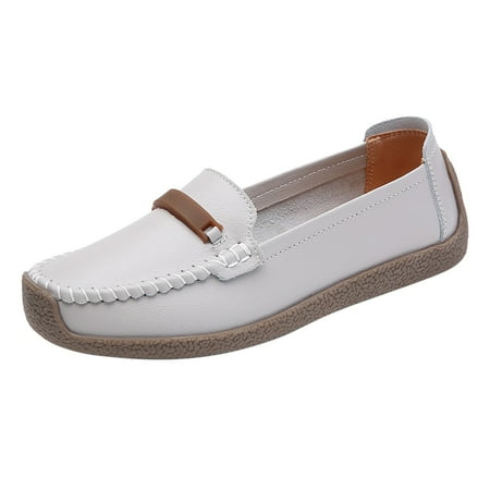 DVKOVI Fall Shoes Womens Shoes Flats Slip On Women Comfort Walking Flat Loafers Casual Shoes Driving Loafers Walking Shoes for Women Loafers for Women Grey 37
