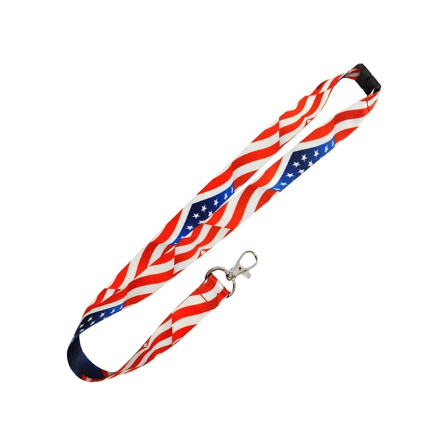 PinMart Lanière Drapeau Américain Patriotique avec Libération de Sécurité