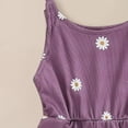 thumbnail image 4 of Toddler Baby Girl Jumpsuit Romper Sleeveless Drawstring 18 Months 1T 2T 3T 4T 5T 6T One Piece Romper with Pockets Summer Outfit Clothes Gibobby,6-12 Months,Purple, 4 of 6