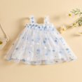 thumbnail image 3 of Bébés Filles Robe d'Été en Tulle Broderie Florale Sans Manches Robe en Tulle Maille Rouge 2-3 Ans, 3 of 8