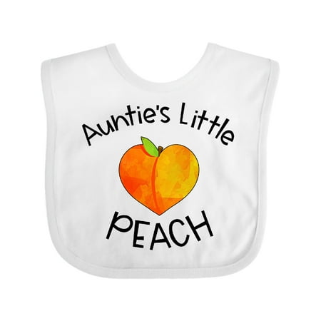 

Inktastic Auntie s Little Peach Cute Peach Heart Gift Baby Boy or Baby Girl Bib