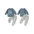 thumbnail image 2 of Baby Toddler Boy Fall Outfits 6 12 18 24 Months 2T 3T 4T Long Sleeve Tractor Letter Print Tops + Pants Set Warm Clothing, 2 of 9