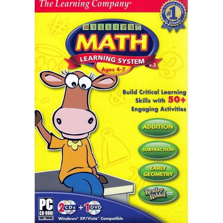 Math Games Pc Math Learning System (Ages 4-7) - Includes Reader Rabbit DVD & Millie's Math House + Beginning Math: Superstar Games CD ()