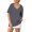 Navy, variant on Jalioing Women's Summer Short Sleeve Tops Casual Fashion Hooded Drawstring Shirts Solid Color Fashion Outfits