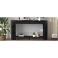 thumbnail image 4 of Harper & Bright Designs Oval Console Table with 3 Drawers, Farmhouse Entryway Table with Bottom Shelf, Wood Curved Sofa Table for Living Room,Hallway, Black 59.8", 4 of 14